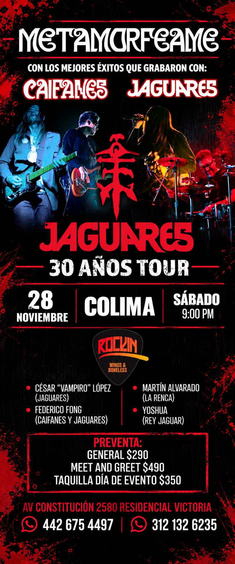 Metamorféame | Jaguares 30 Años Tour | Rockin Wings & Boneless